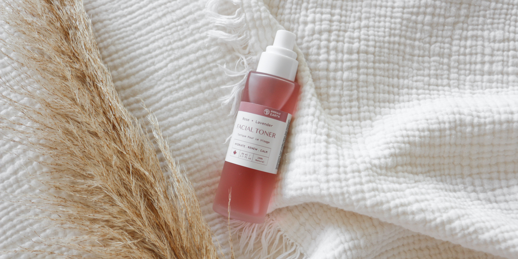 natural facial toner with rose and lavender