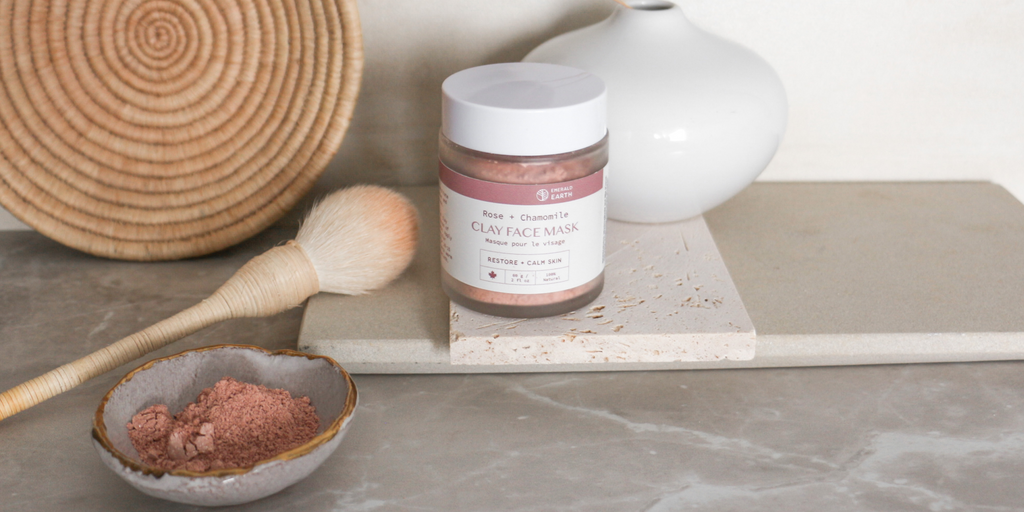 rose pink clay mask for dry and mature skin