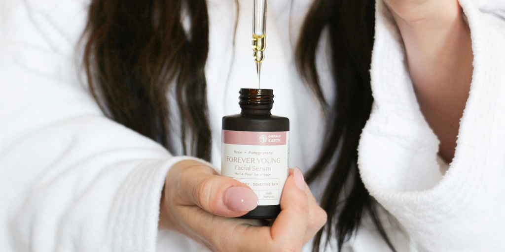 rose and pomegranate facial serum anti-aging skincare