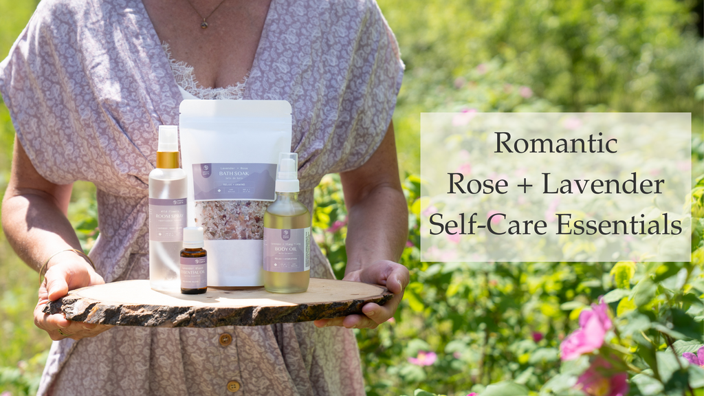 romantic rose and lavender bath and body products