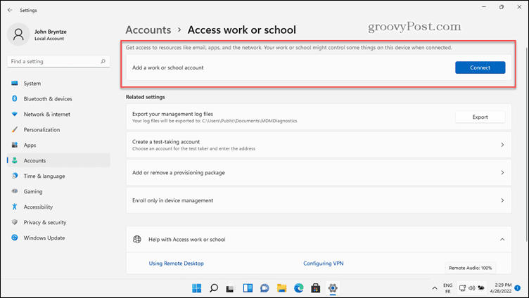 Add Windows 11 To Domain