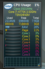 All CPU Meter Windows 10