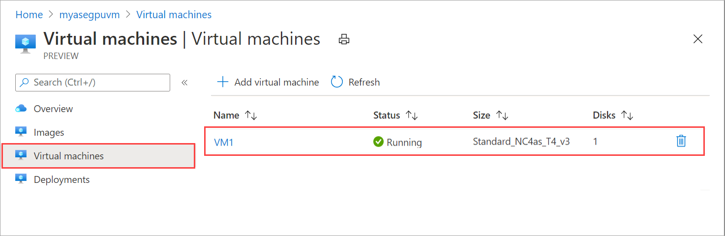 Azure Virtual Machine Graphics Card