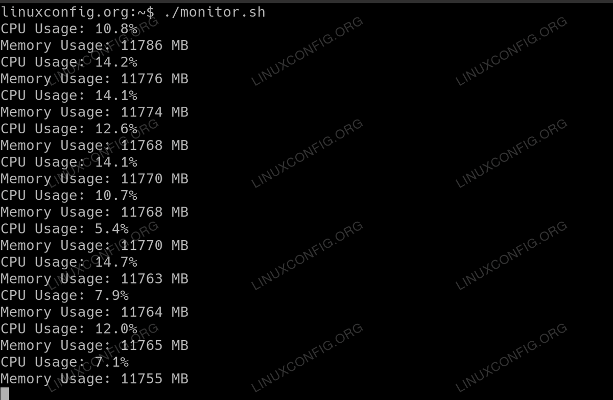 Bash Script To Monitor CPU And Memory Usage