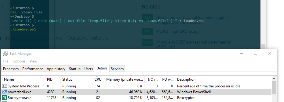 Batch Script To Get CPU And Memory Usage