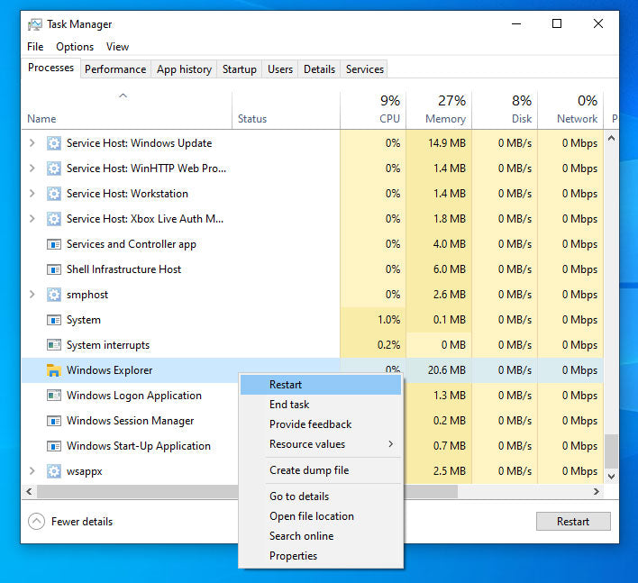 Can’t Find Windows Explorer In Task Manager