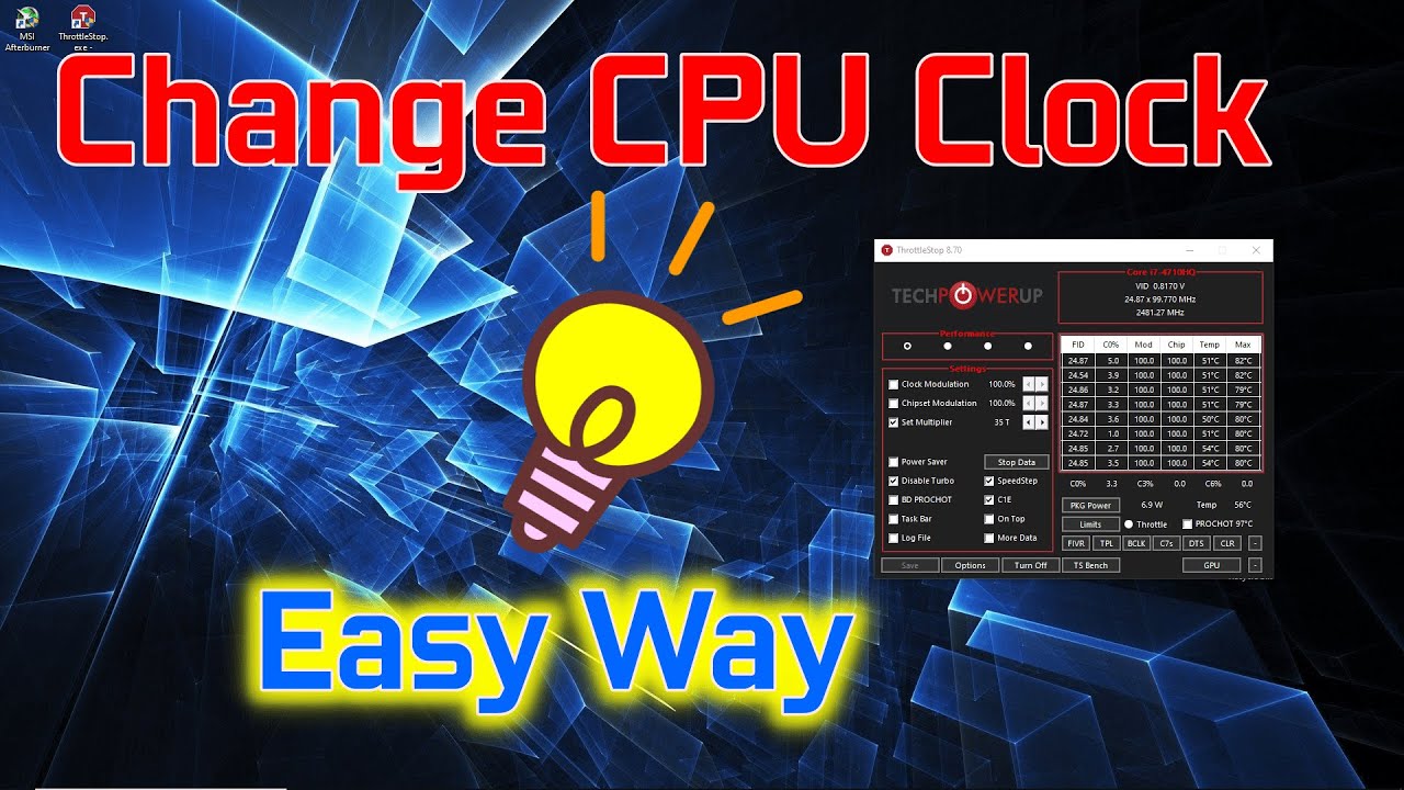 Change Clock Speed Of CPU