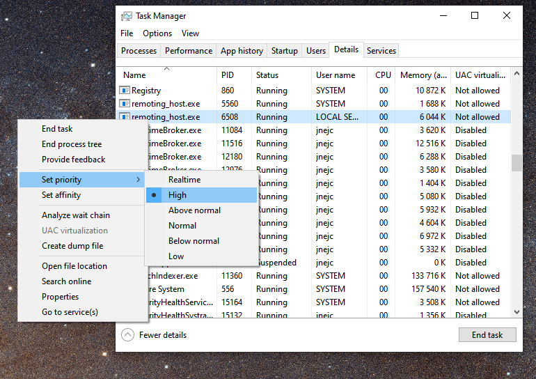 Chrome Remote Desktop CPU Usage