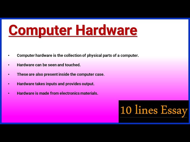 Computer Hardware In A Sentence