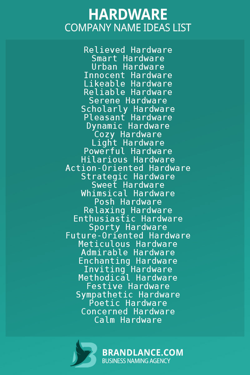 Computer Hardware Shop Name List