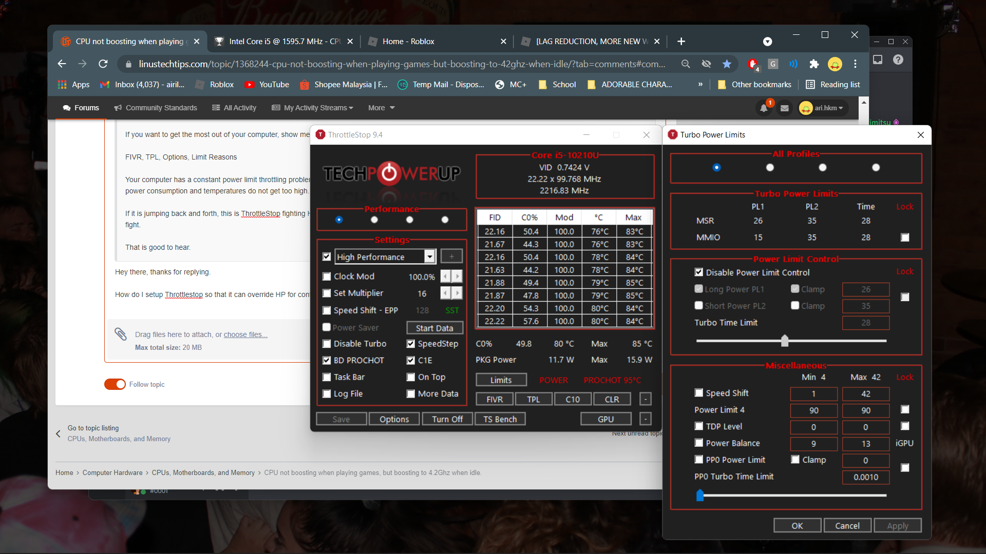 CPU Not Boosting In Games