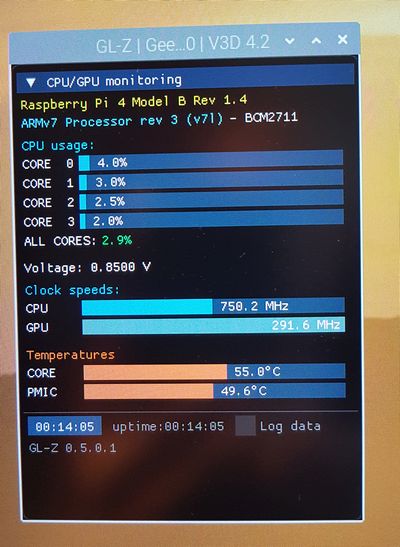 CPU Temp Raspberry Pi 4