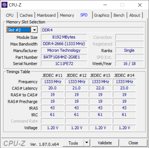 CPU Z Dual Channel Ram