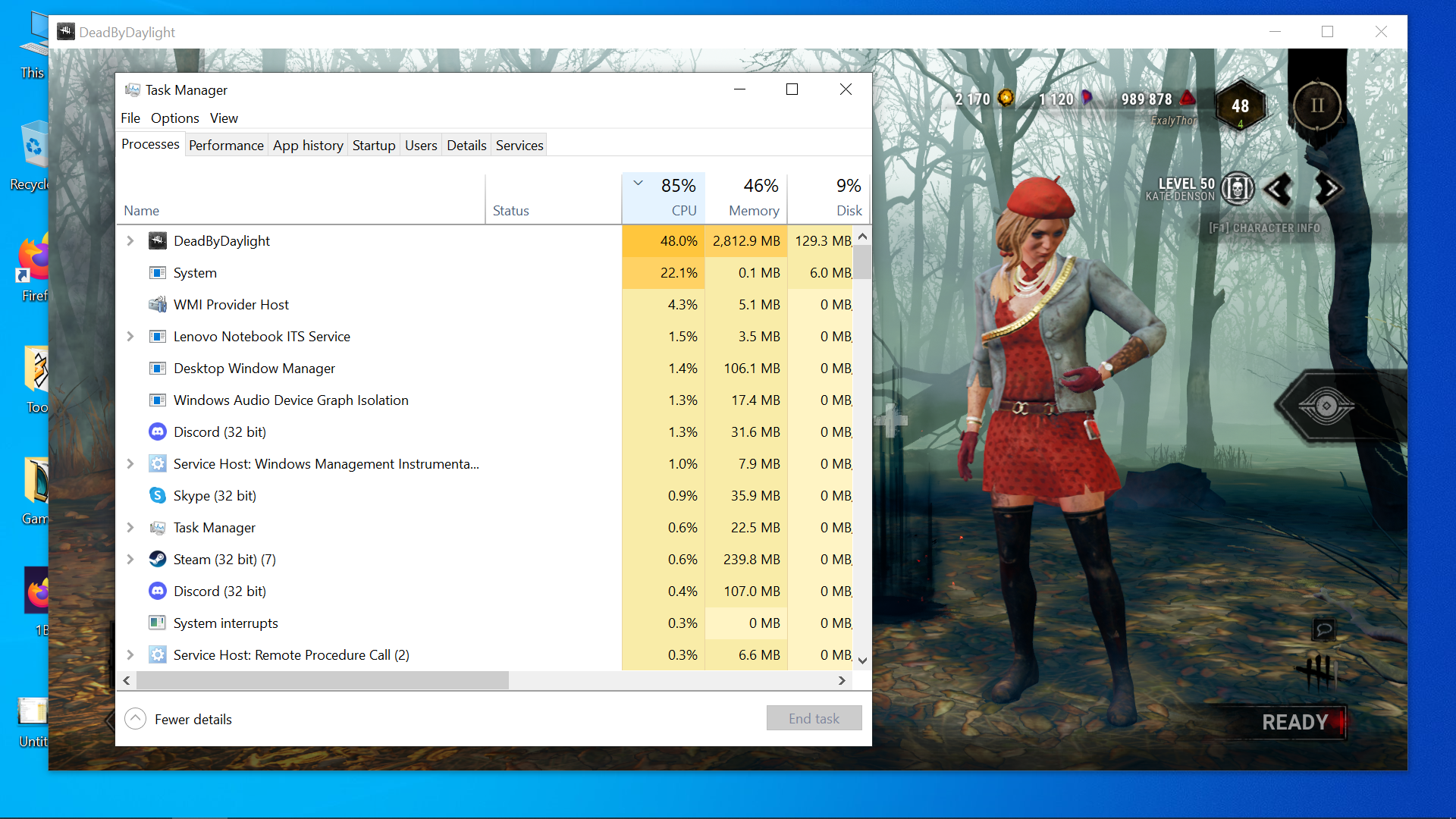 Dead By Daylight High CPU Usage