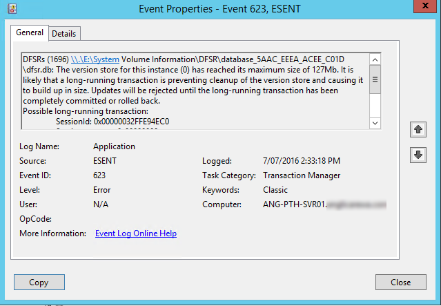 Dfsrs Exe High CPU Usage