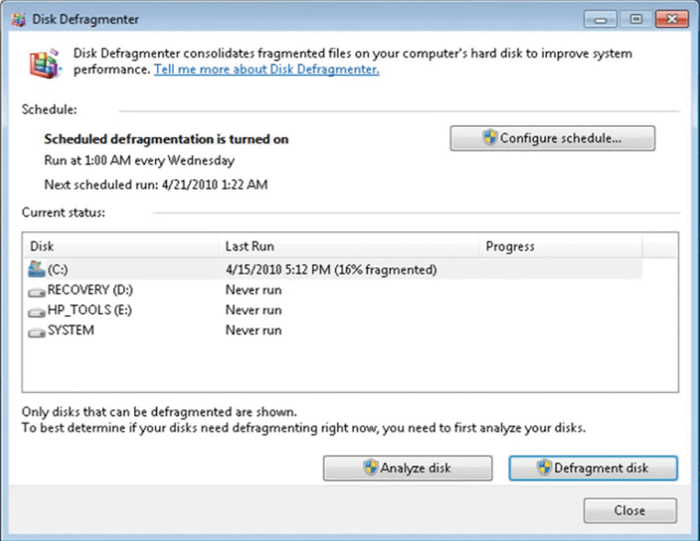 Does Windows 8 Automatically Defrag