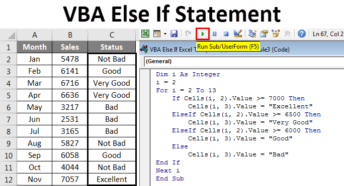 Excel Visual Basic If Then Else