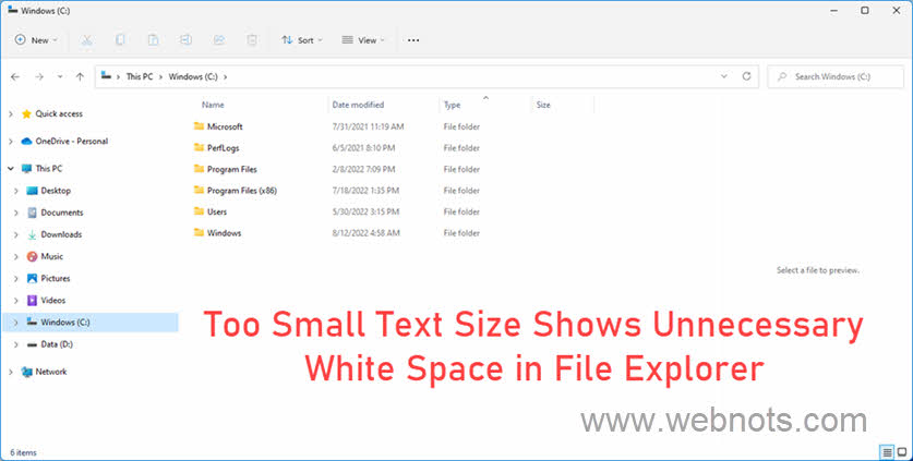 File Explorer Font Size Too Small Windows 11