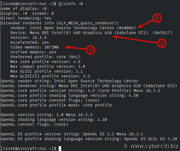 Get Graphics Card Info Linux
