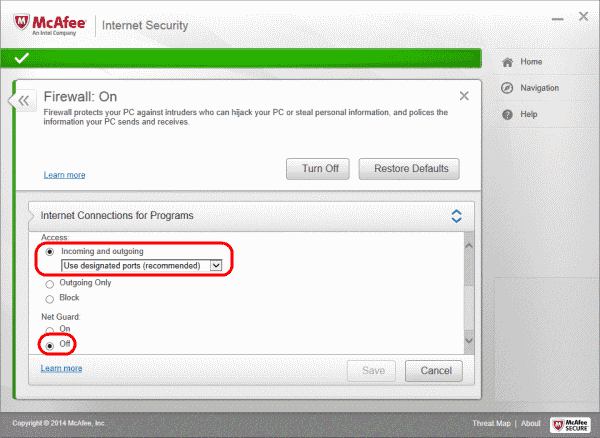 How To Allow A Program Through McAfee Firewall