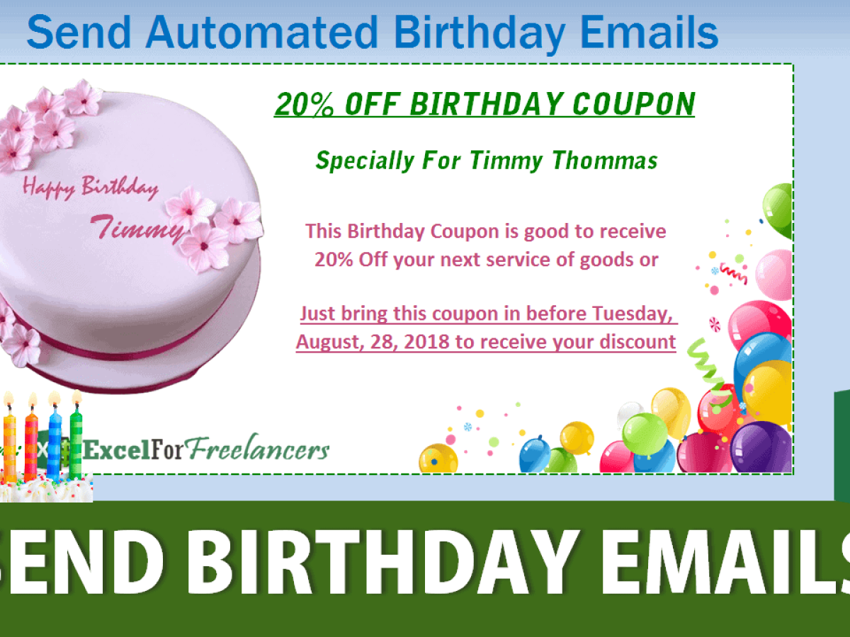 How To Automatically Send Customized Birthday Emails With Microsoft Excel