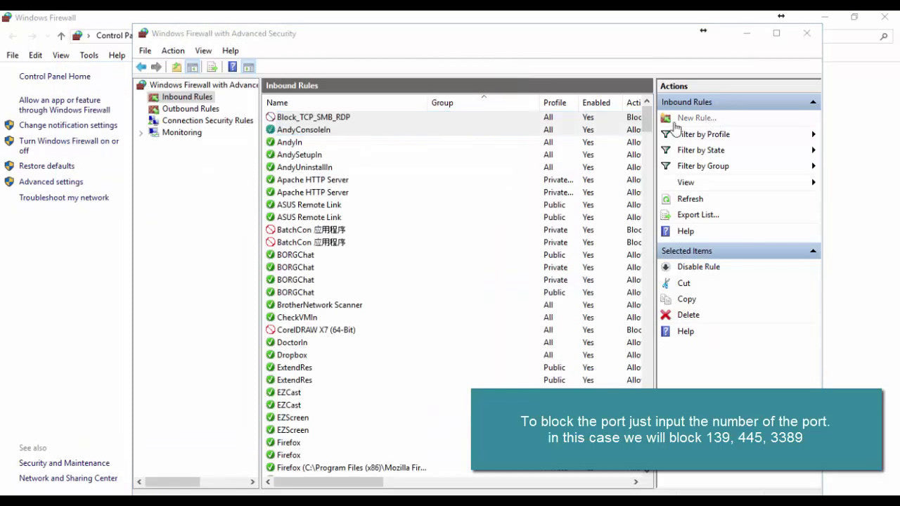 How To Block Rdp Port In Firewall