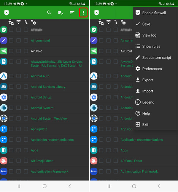 How To Check Firewall Settings On Android Phone