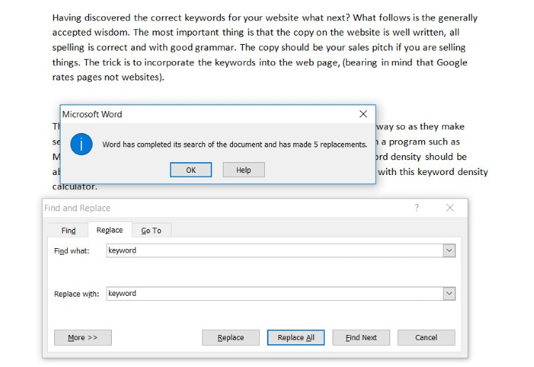 How To Check Keyword Density In Microsoft Word