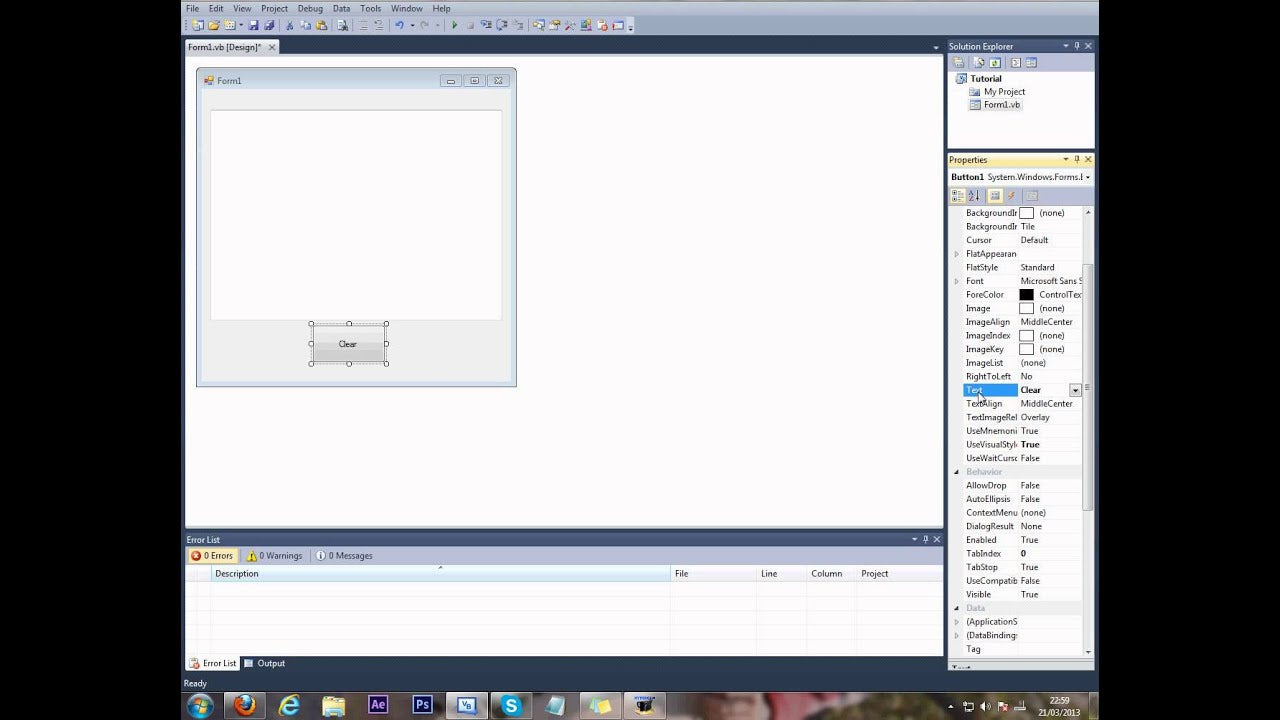 How To Clear A Form In Visual Basic