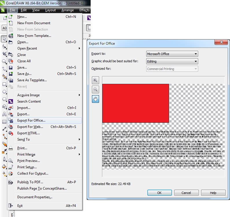 How To Convert Coreldraw File To Microsoft Word
