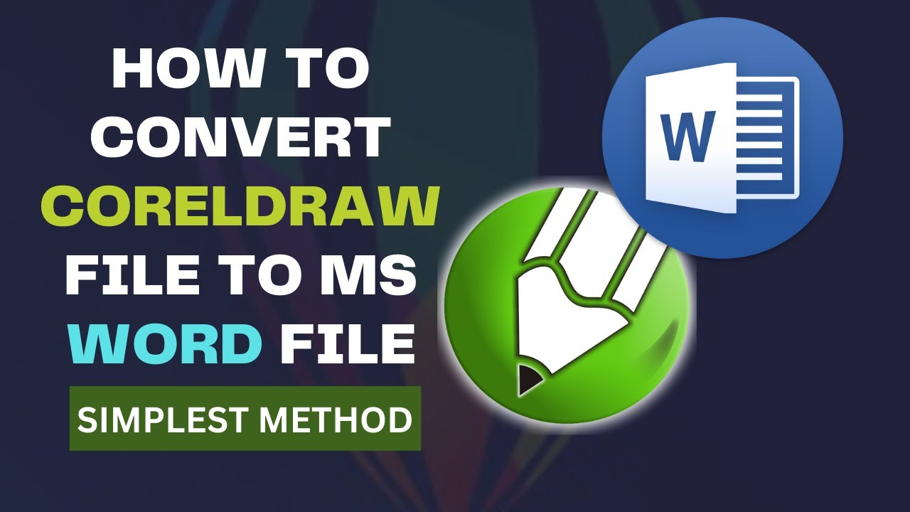 How To Convert Coreldraw File To Microsoft Word