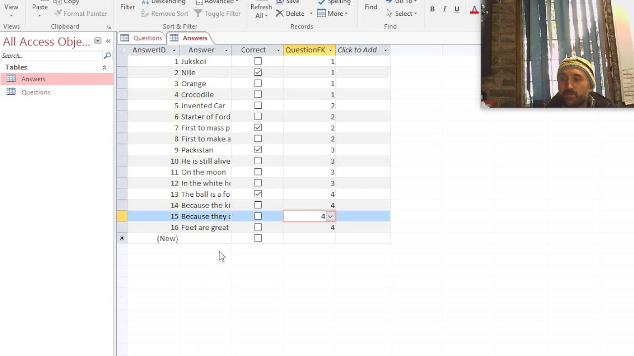 How To Create A Quiz Using Microsoft Access Database