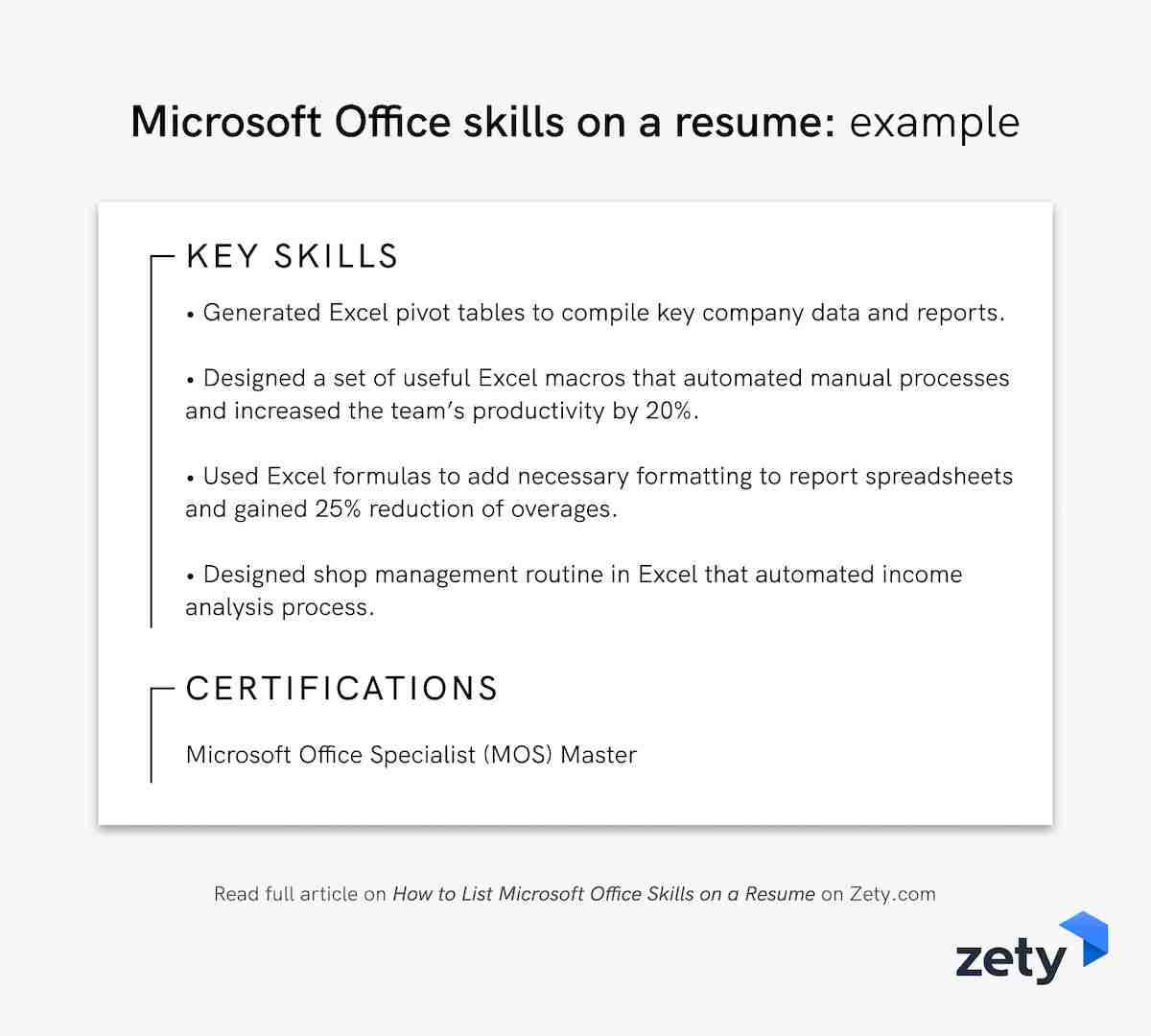 How To Describe Microsoft Word Skills On Resume