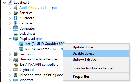 How To Disable Graphics Card