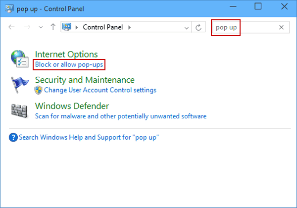 How To Disable Pop Up Blocker On Windows 10