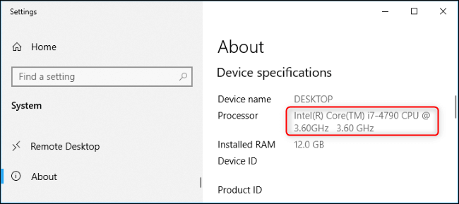 How To Find CPU In Windows 10