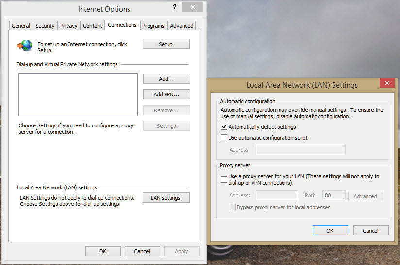 How To Fix Proxy Server Windows 8