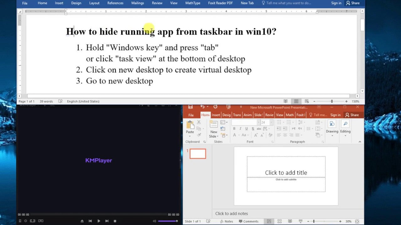 How To Hide Running Programs From Task Manager Windows 10