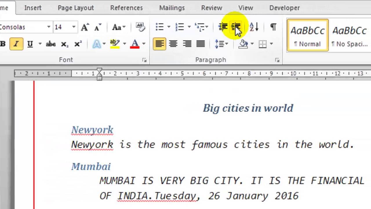 How To Indent Second Line In Microsoft Word