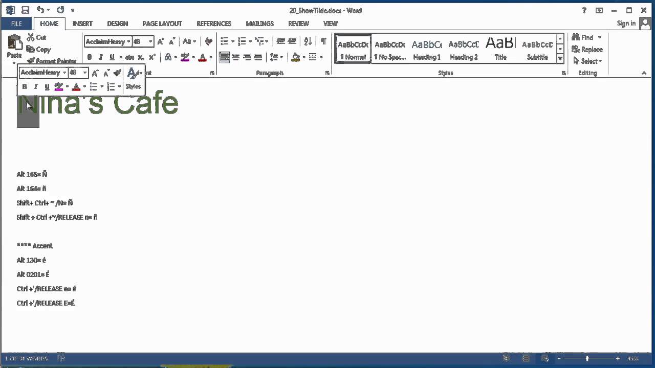 How To Insert A Tilde In Microsoft Word