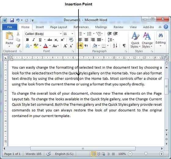 How To Insert Text In Microsoft Word