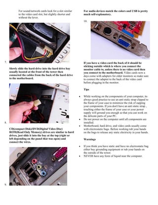How To Install Computer Hardware Step By Step