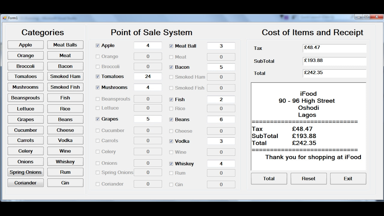 How To Make A POS System In Visual Basic