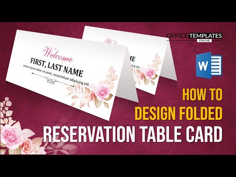 How To Make Meeting Table Name Cards In Microsoft Word