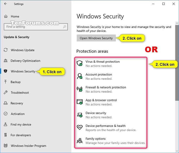 How To Open Windows Security