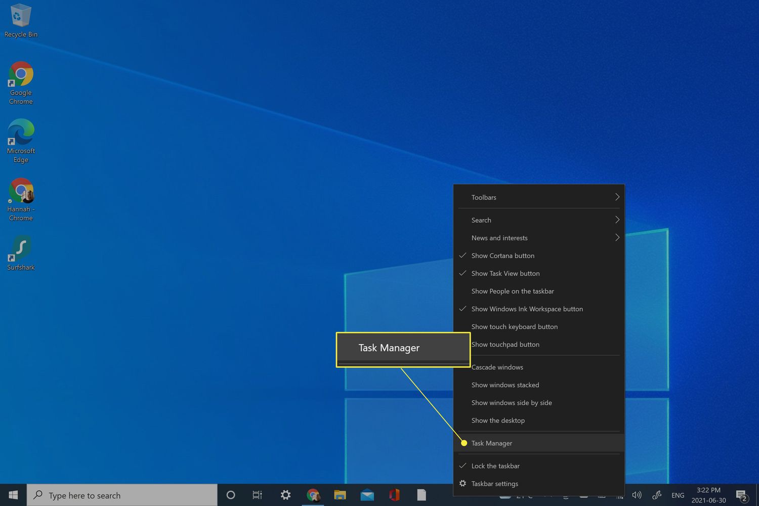 How To Put Task Manager On Taskbar Windows 10