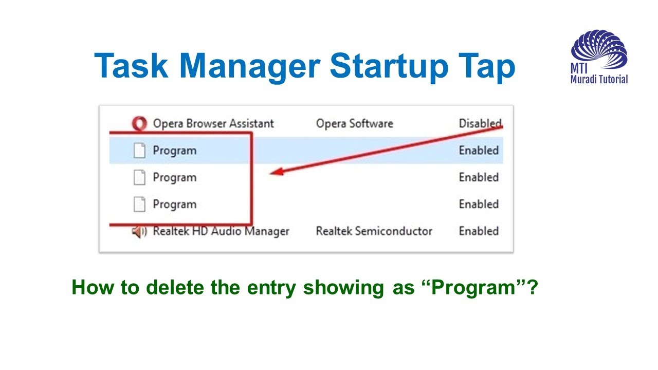 How To Remove Startup Programs From Task Manager