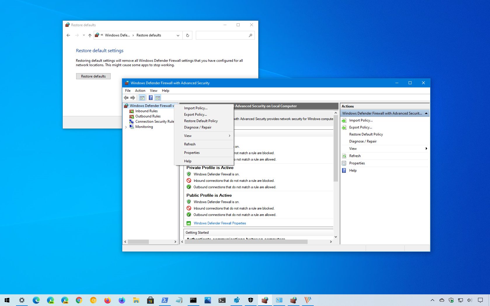 How To Reset Firewall