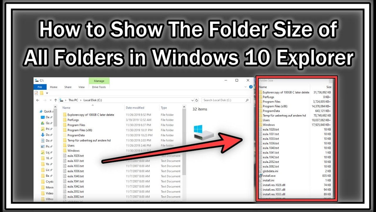 How To See Size Of Folders Windows 10