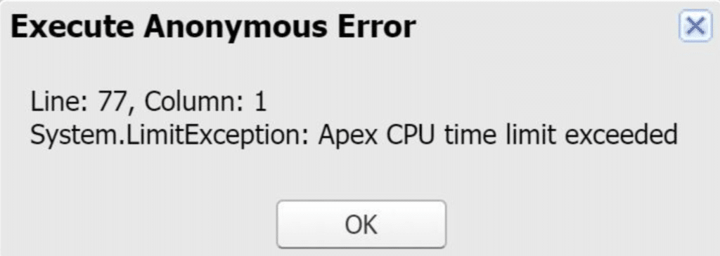 How To Solve Apex CPU Time Limit Exceeded In Salesforce